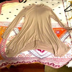 Tan turtleneck shirt